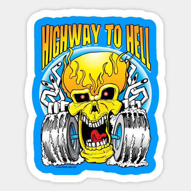 Highway to Hell Skull on Wheels